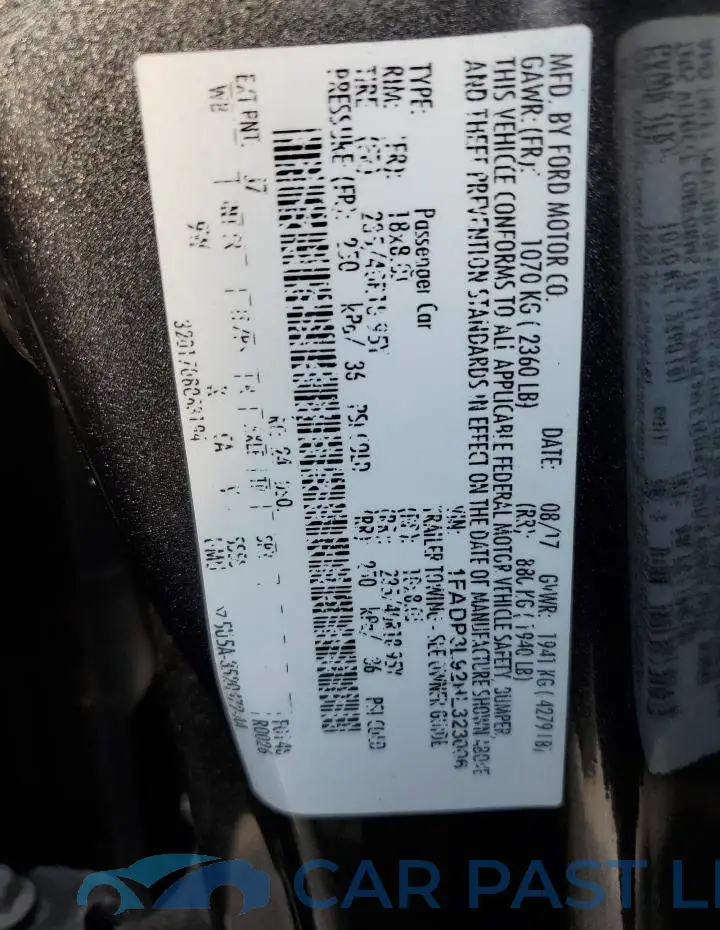 1FADP3L92HL323006# 12