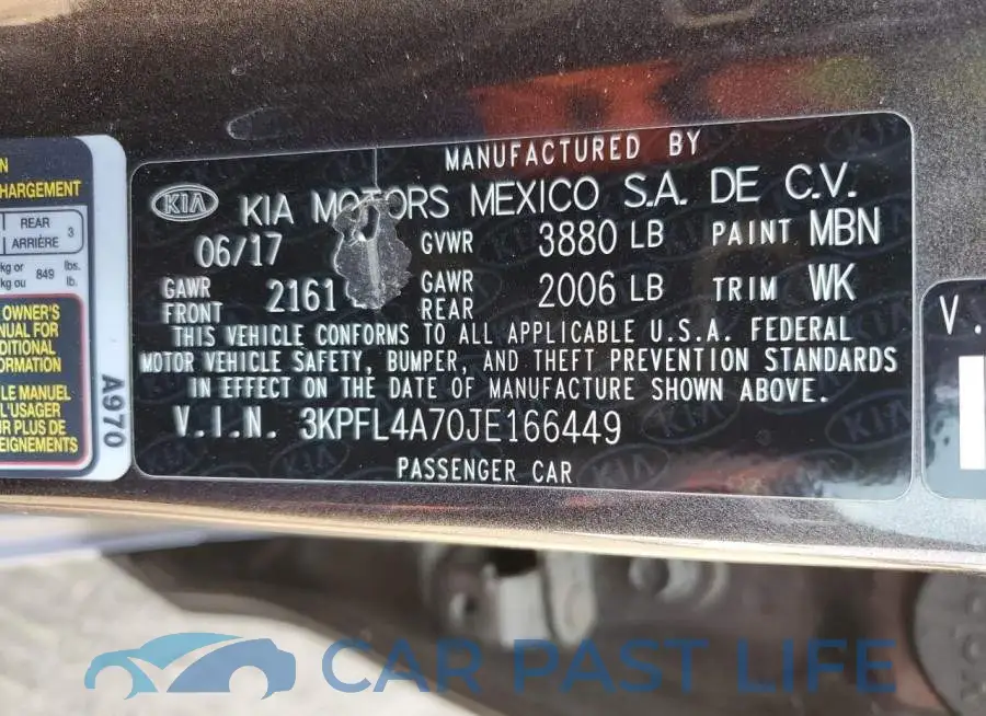 3KPFL4A70JE166449# 12