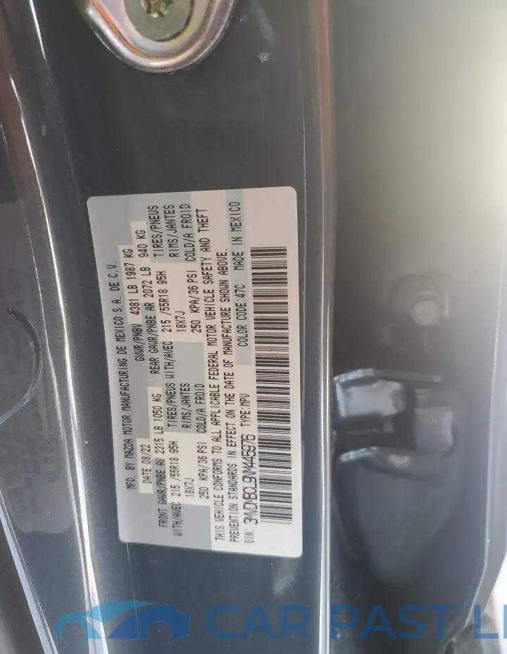3MVDMBCL9NM445976# 14