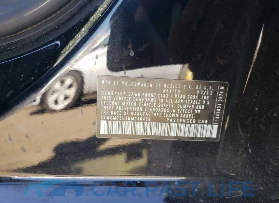 3VWGM7BU9NM010488# 12