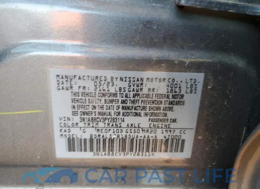 3N1AB8CV3PY283114# 12