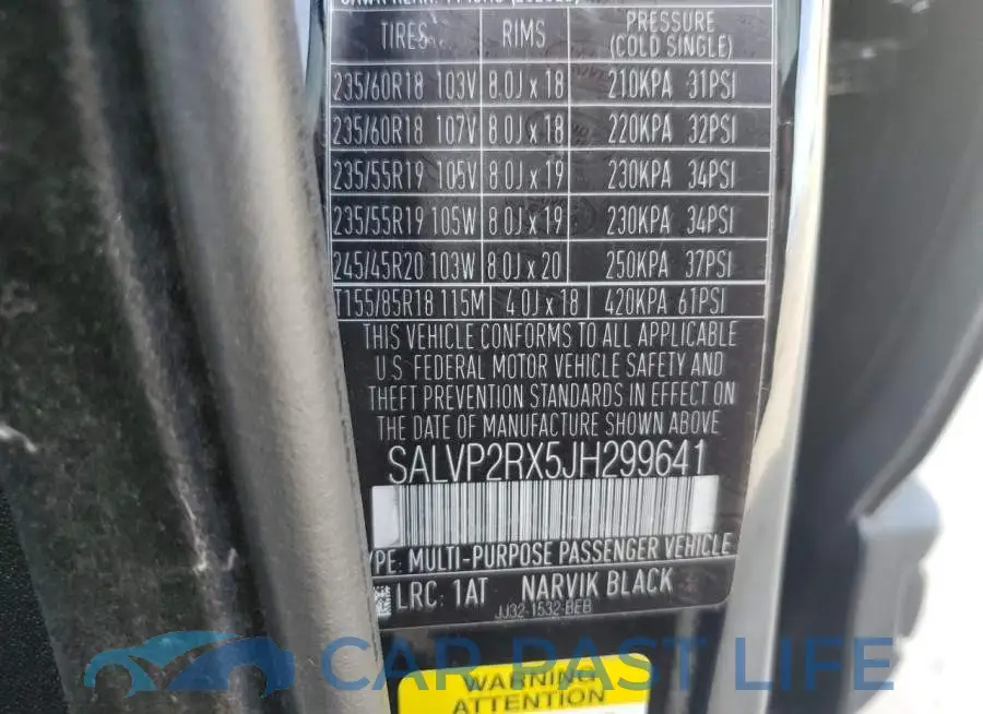 SALVP2RX5JH299641# 13