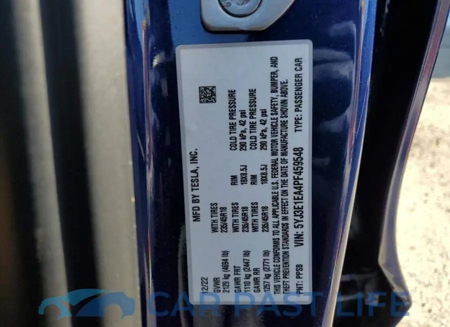 5YJ3E1EA4PF459548# 12