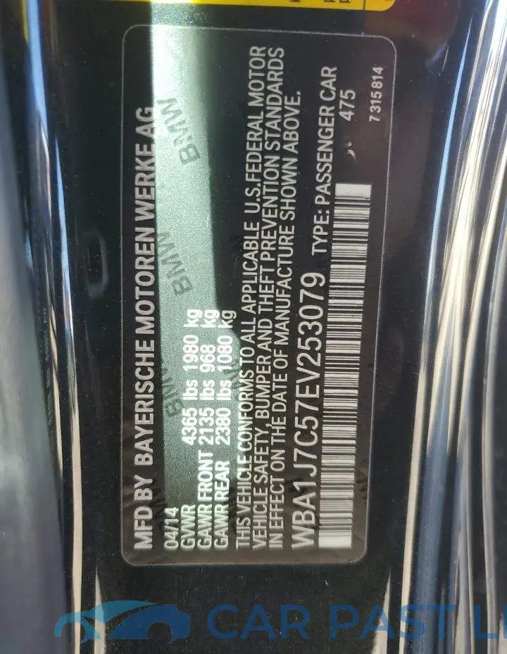 WBA1J7C57EV253079# 12