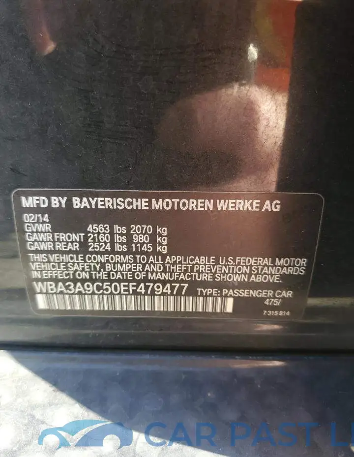 WBA3A9C50EF479477# 12