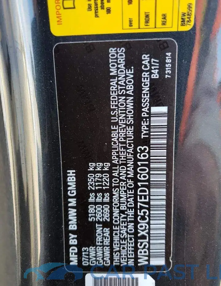 WBSLX9C57ED160163# 13