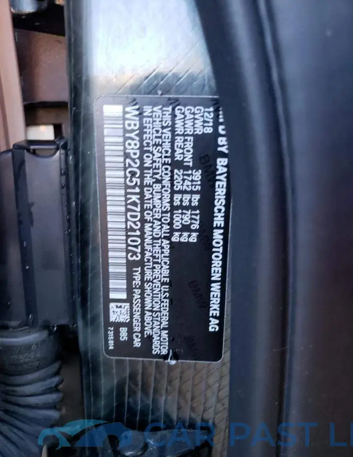 WBY8P2C51K7D21073# 12