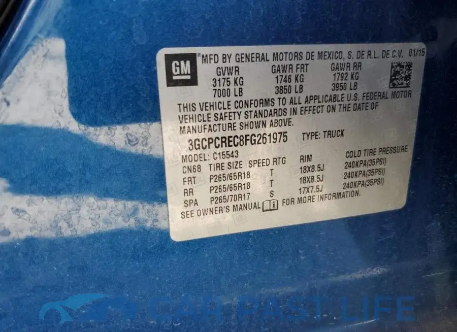 3GCPCREC8FG261975# 12