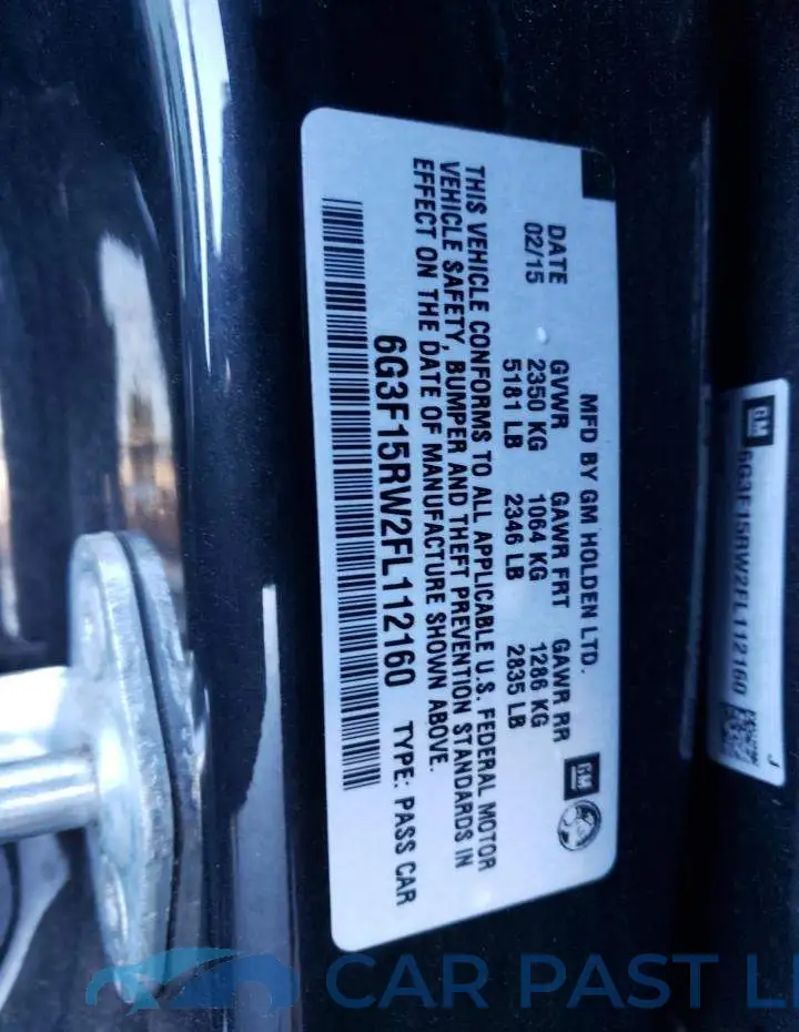 6G3F15RW2FL112160# 12