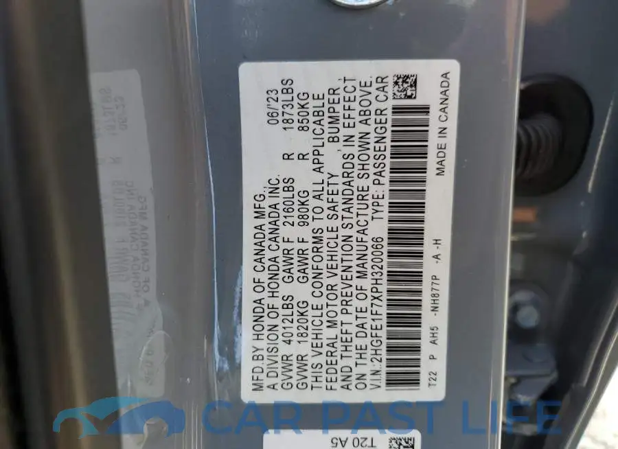 2HGFE1F7XPH320066# 12