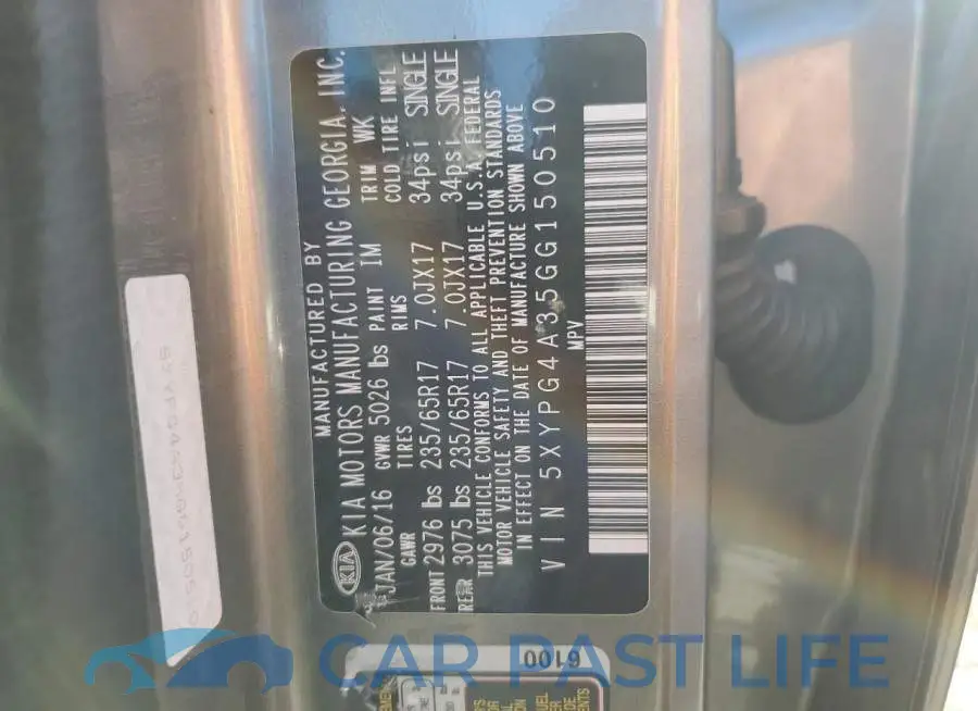 5XYPG4A35GG150510# 12