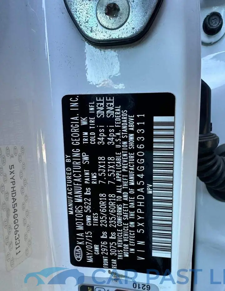 5XYPHDA54GG063311# 10