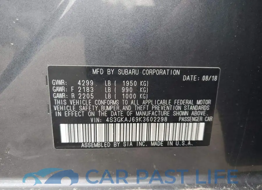 4S3GKAJ69K3602298# 12