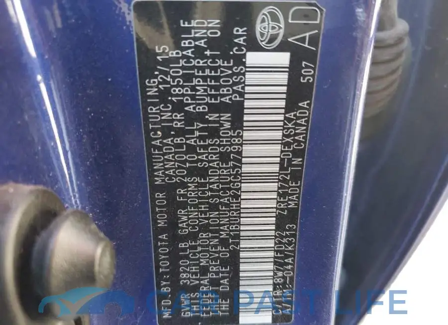 2T1BURHE2GC577985# 12