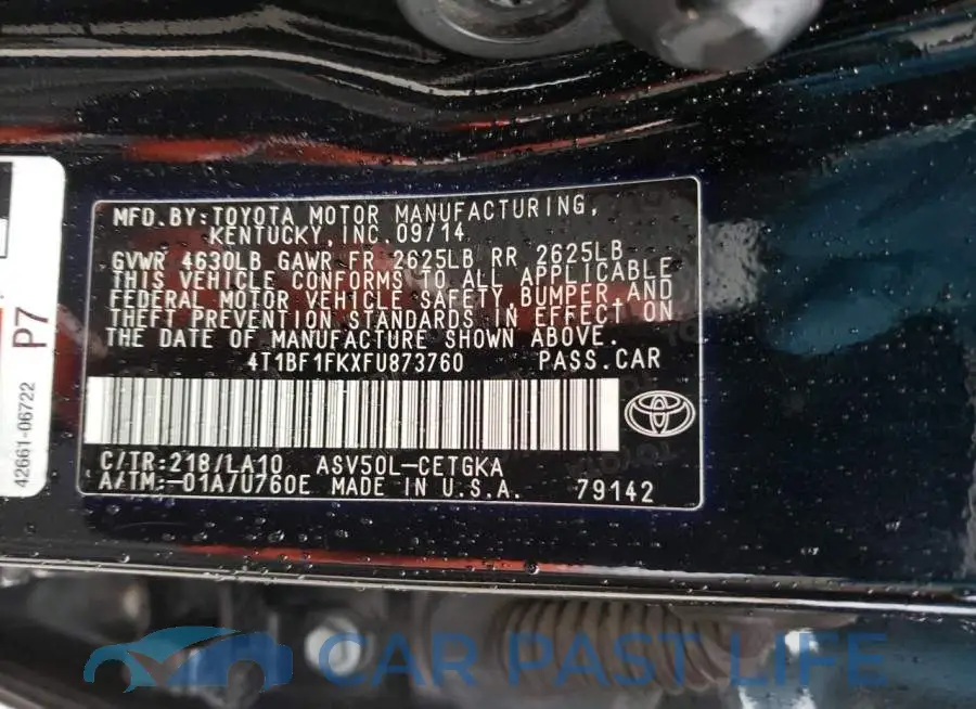 4T1BF1FKXFU873760# 12