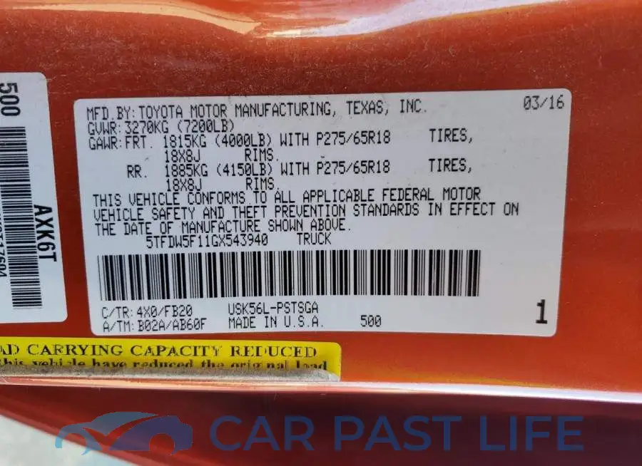 5TFDW5F11GX543940# 12