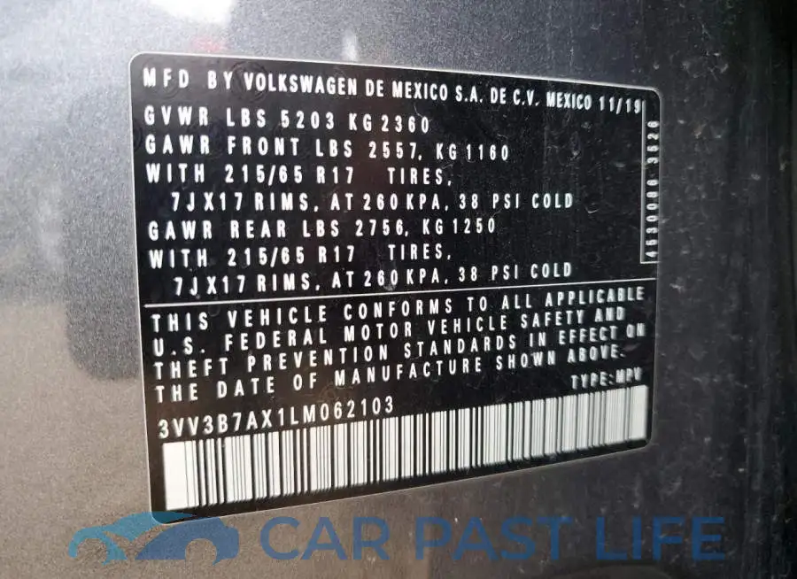 3VV3B7AX1LM062103# 13