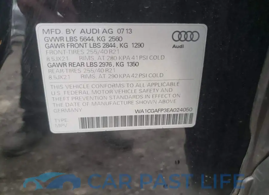 WA1CGAFP3EA024050# 12