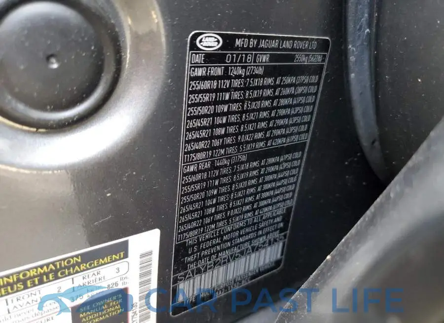 SALYB2RV5JA754135# 13