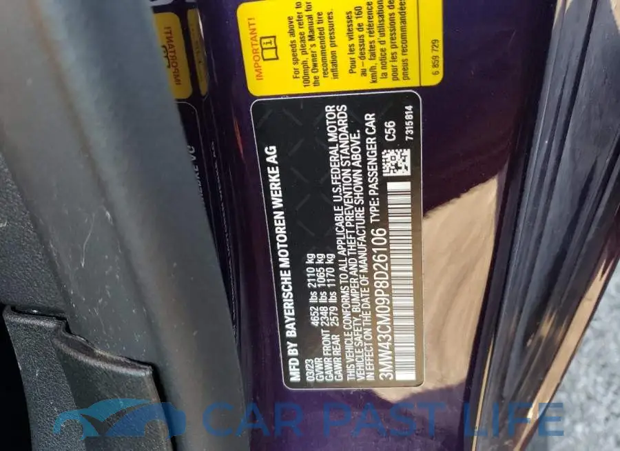 3MW43CM09P8D26106# 12