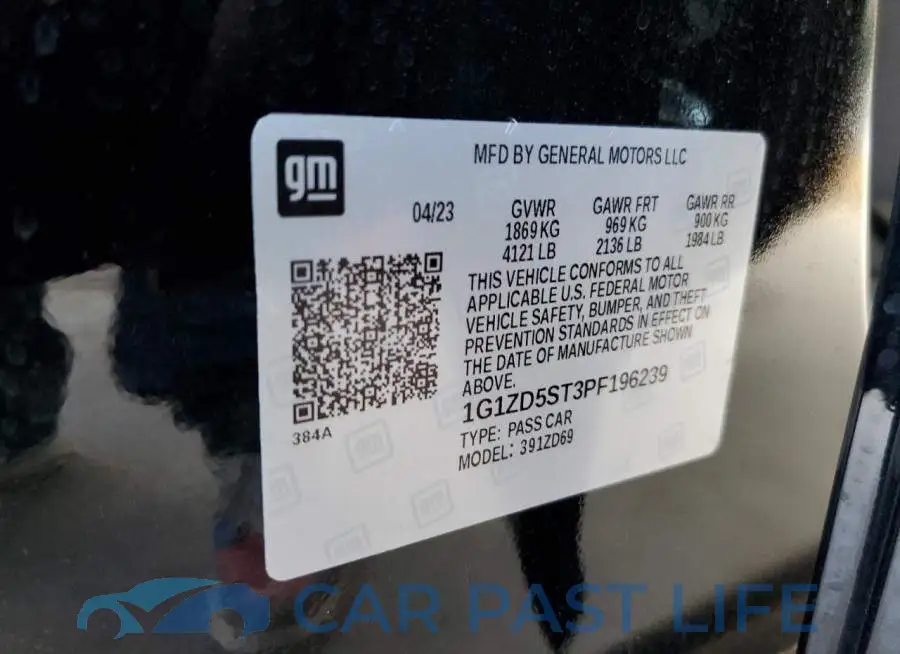 1G1ZD5ST3PF196239# 12