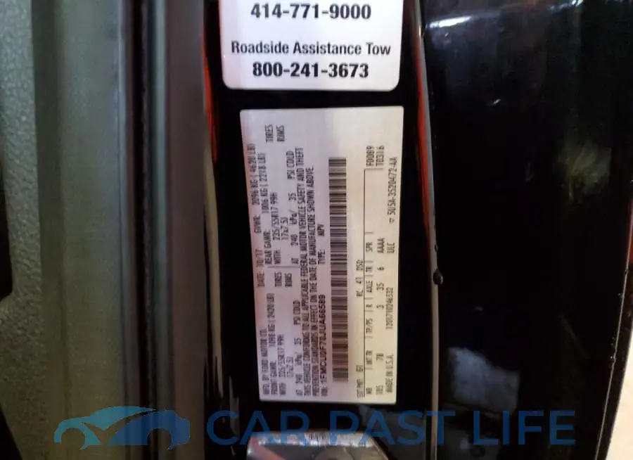 1FMCU0F70JUA66589# 12