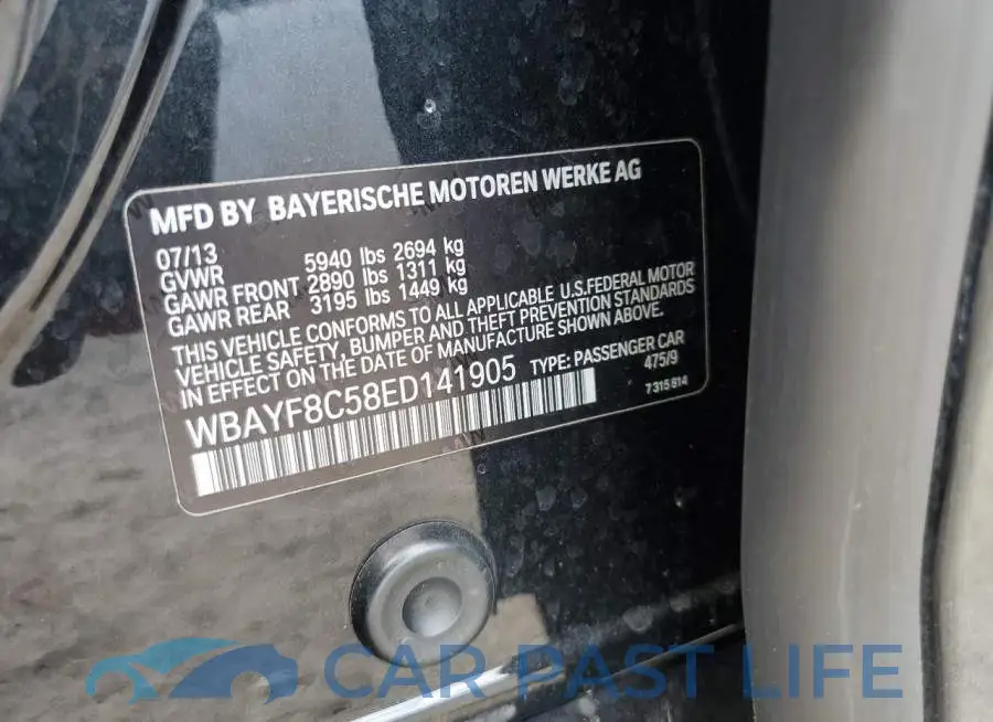 WBAYF8C58ED141905# 13
