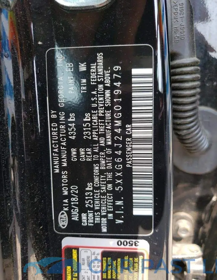 5XXG64J24MG019479# 13