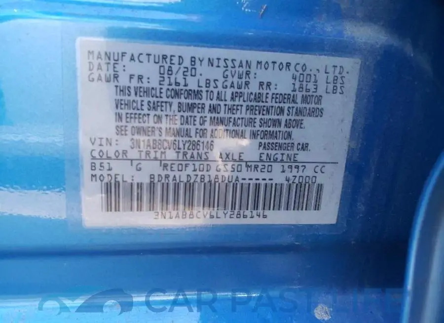 3N1AB8CV6LY286146# 12
