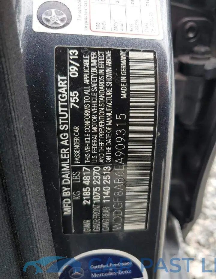 WDDGF8AB6EA909315# 13