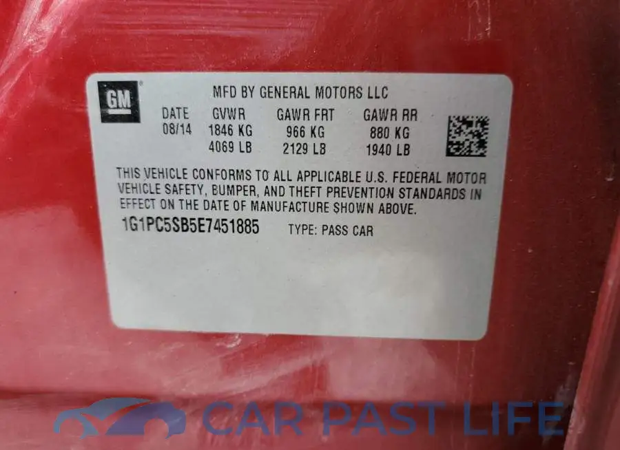 1G1PC5SB5E7451885# 12