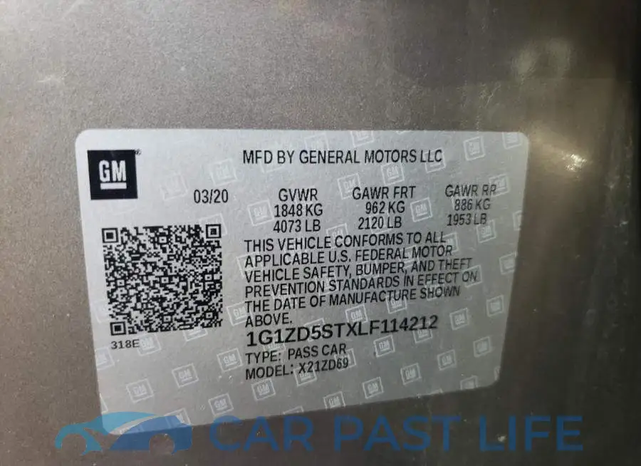 1G1ZD5STXLF114212# 12