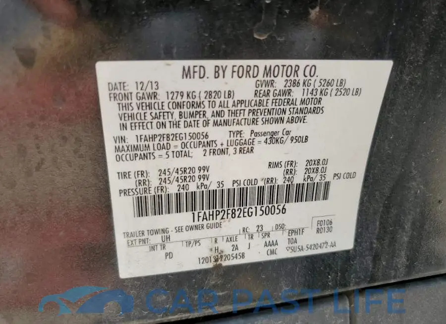 1FAHP2F82EG150056# 12