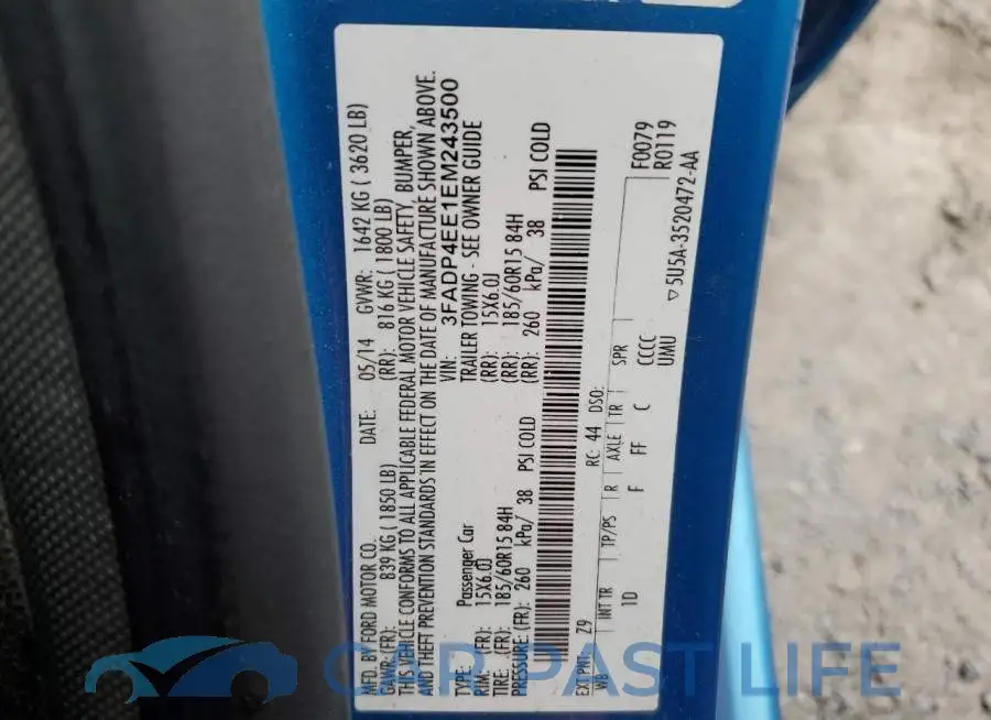 3FADP4EE1EM243500# 12