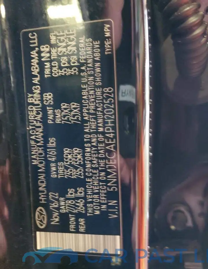 5NMJECAE4PH202528# 14