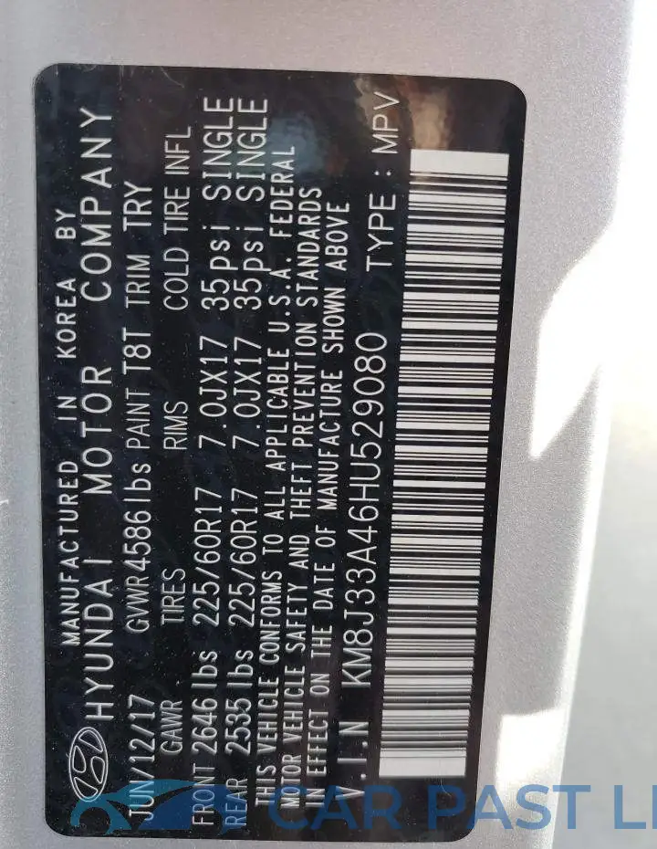 KM8J33A46HU529080# 13