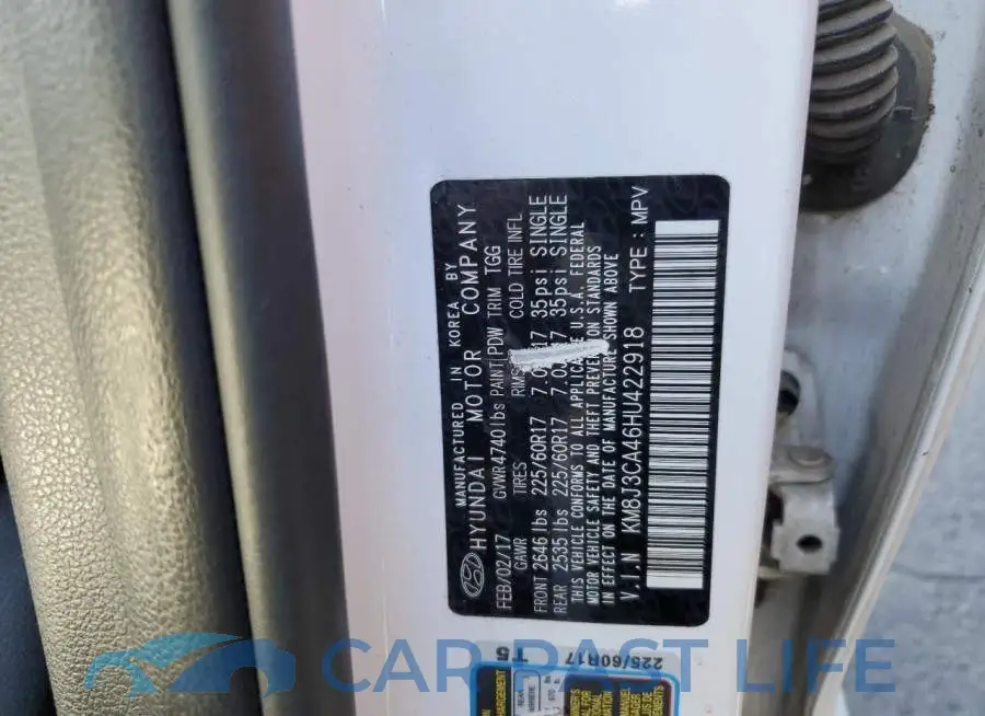 KM8J3CA46HU422918# 13