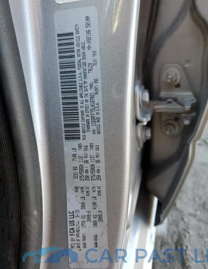 1C6SRFFT5LN167021# 12