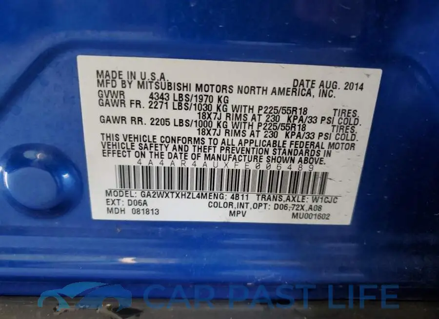 4A4AR4AUXFE006489# 12