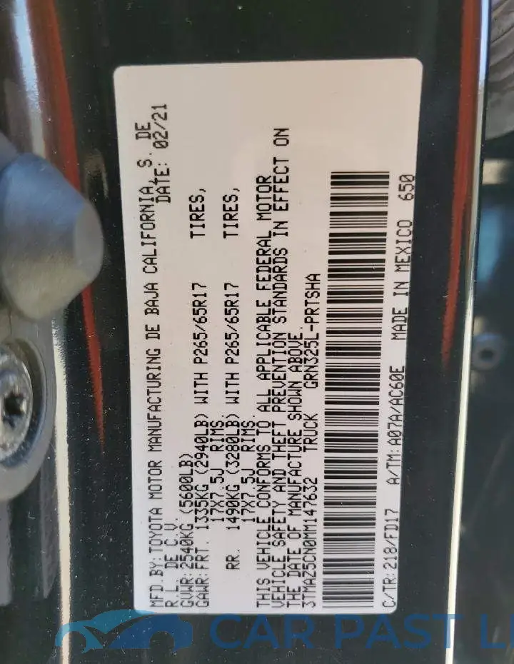 3TMAZ5CN0MM147632# 13