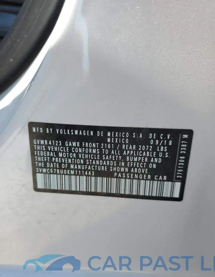 3VWC57BU0KM111443# 13