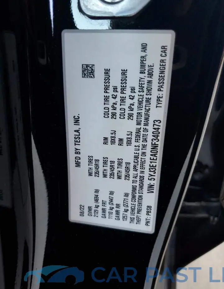 5YJ3E1EA0NF340473# 13
