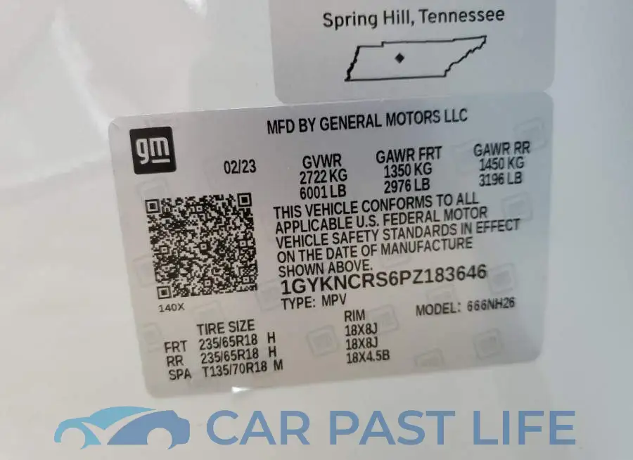 1GYKNCRS6PZ183646# 12