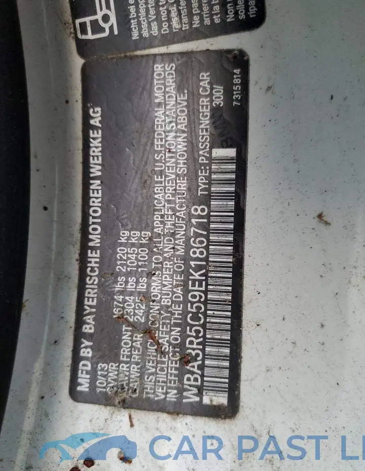 WBA3R5C59EK186718# 12