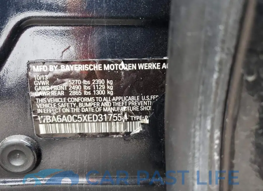 WBA6A0C5XED317554# 12