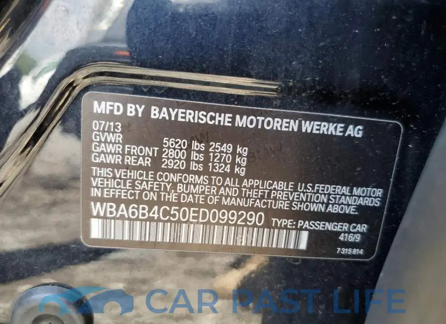 WBA6B4C50ED099290# 12