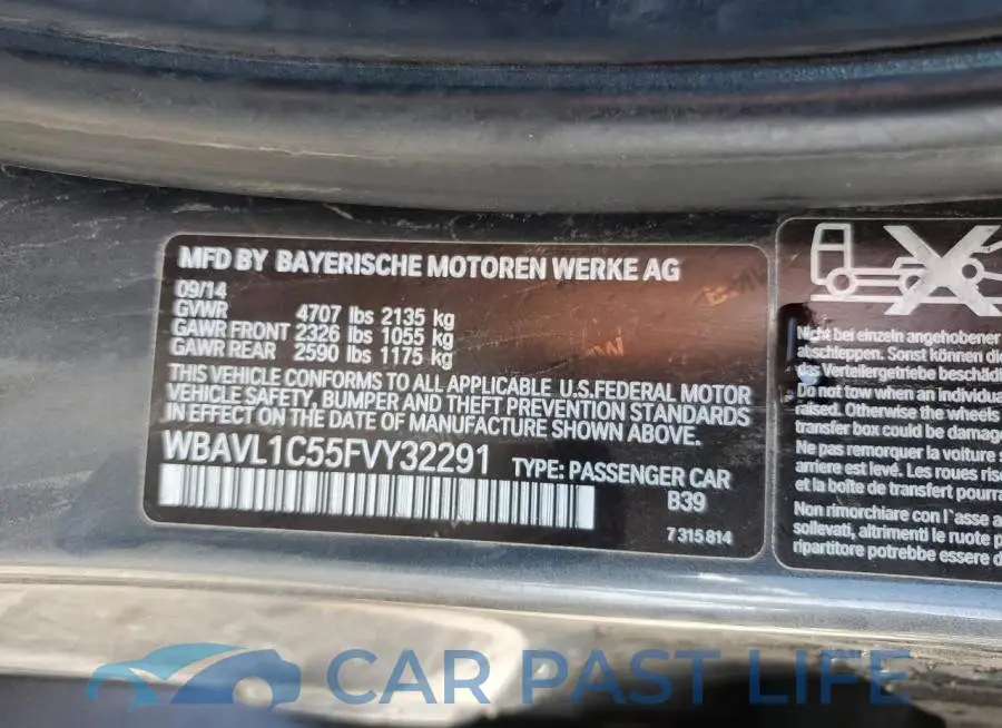WBAVL1C55FVY32291# 12