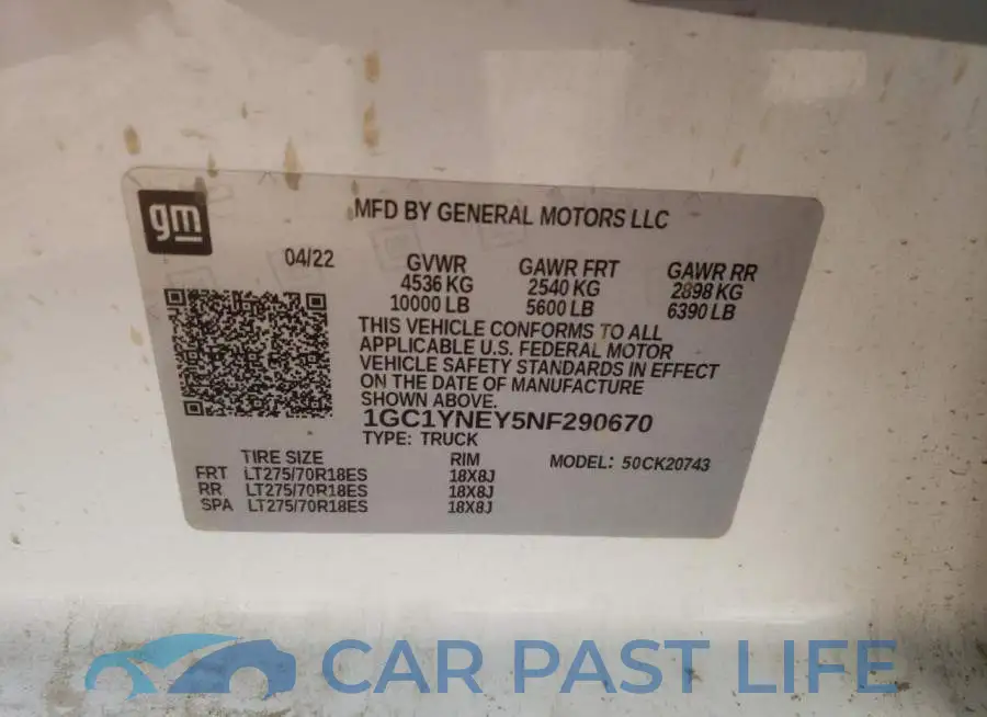 1GC1YNEY5NF290670# 12
