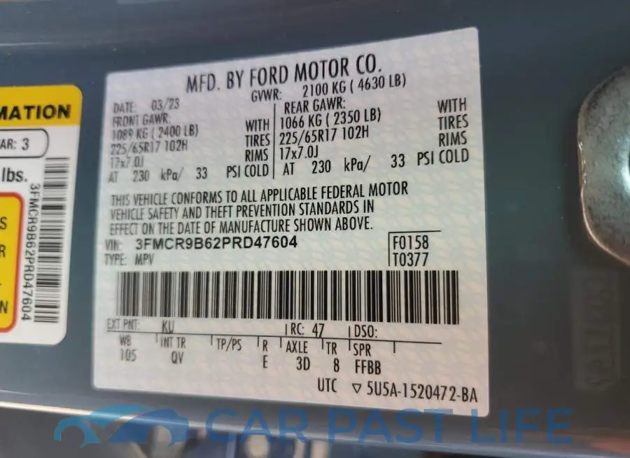 3FMCR9B62PRD47604# 13