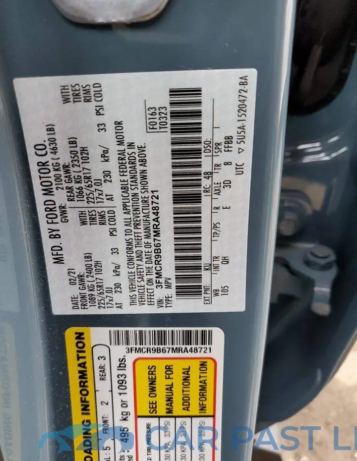 3FMCR9B67MRA48721# 12